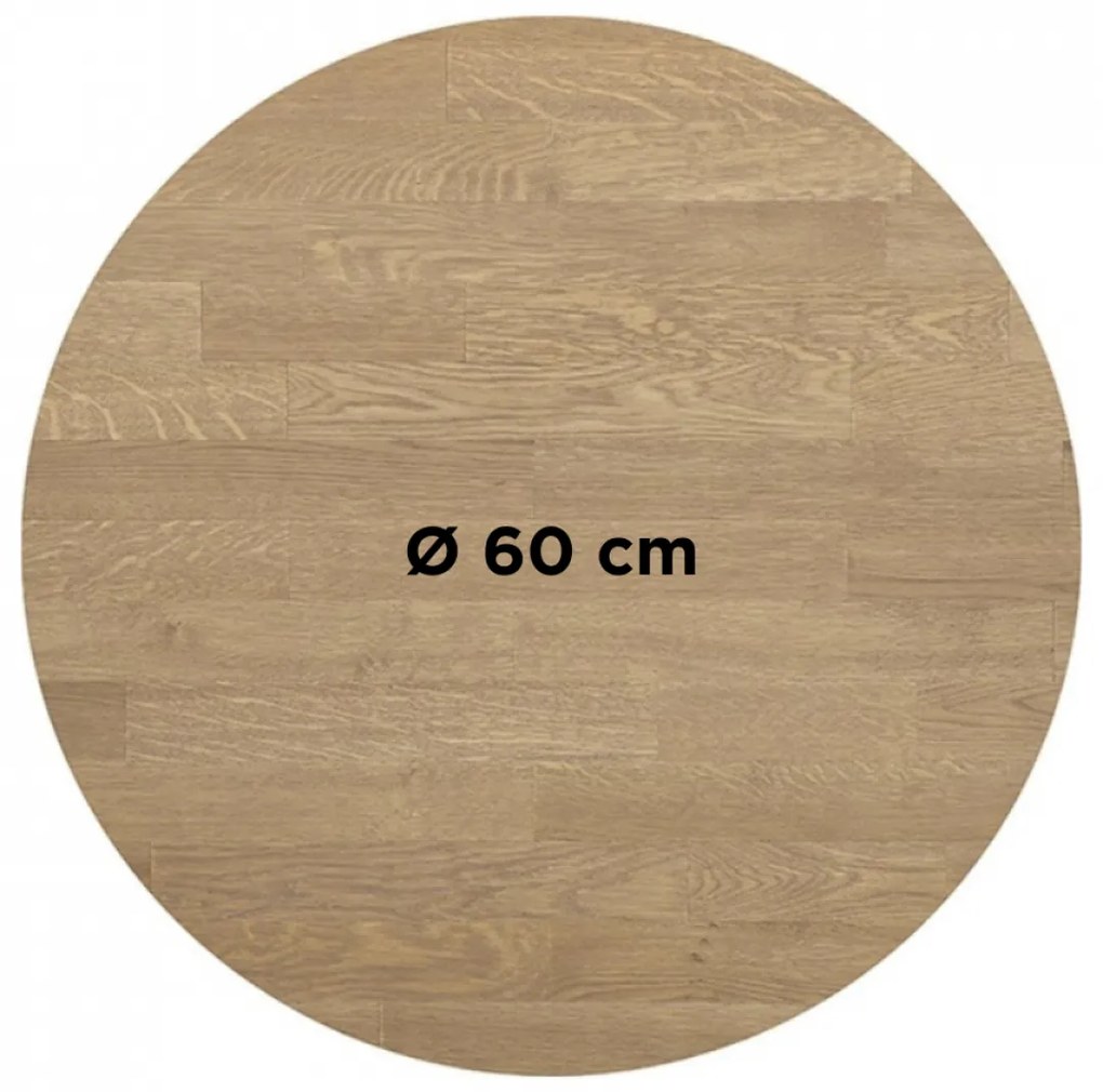 FAMEG OAK 27 MM - MASÍVNA STOLOVÁ DOSKA Ø 60 cm