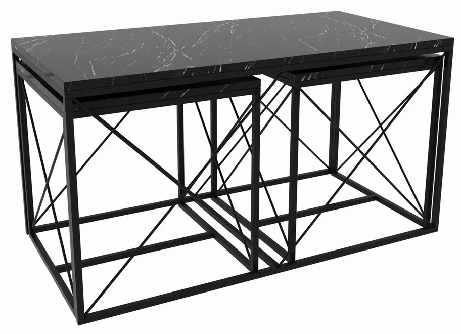 Konferenčný stolík Defne Black Marble