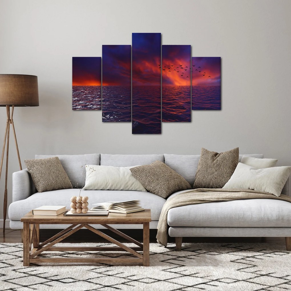 Obraz mora s vtákmi (150x105 cm)