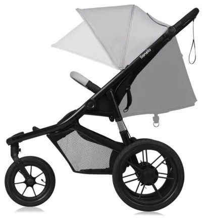 Lionelo - Športový kočík AZURA čierna/šedá