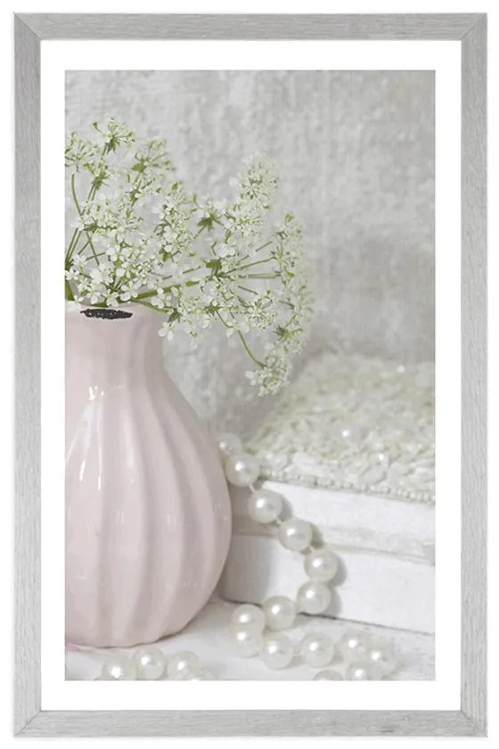 Plagát s paspartou luxusné zátišie - 40x60 white