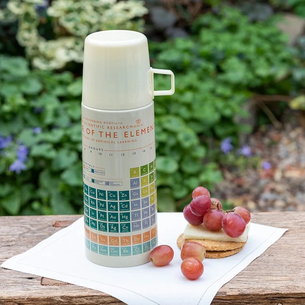 Krémová detská termoska 350 ml Periodic Table – Rex London