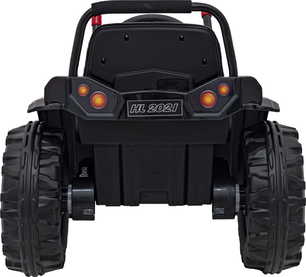 Ramiz Detský traktor na batérie Zelený + pohyblivé rameno s lyžicou + diaľkové ovládanie + pomalý štart + FM rádio + LED