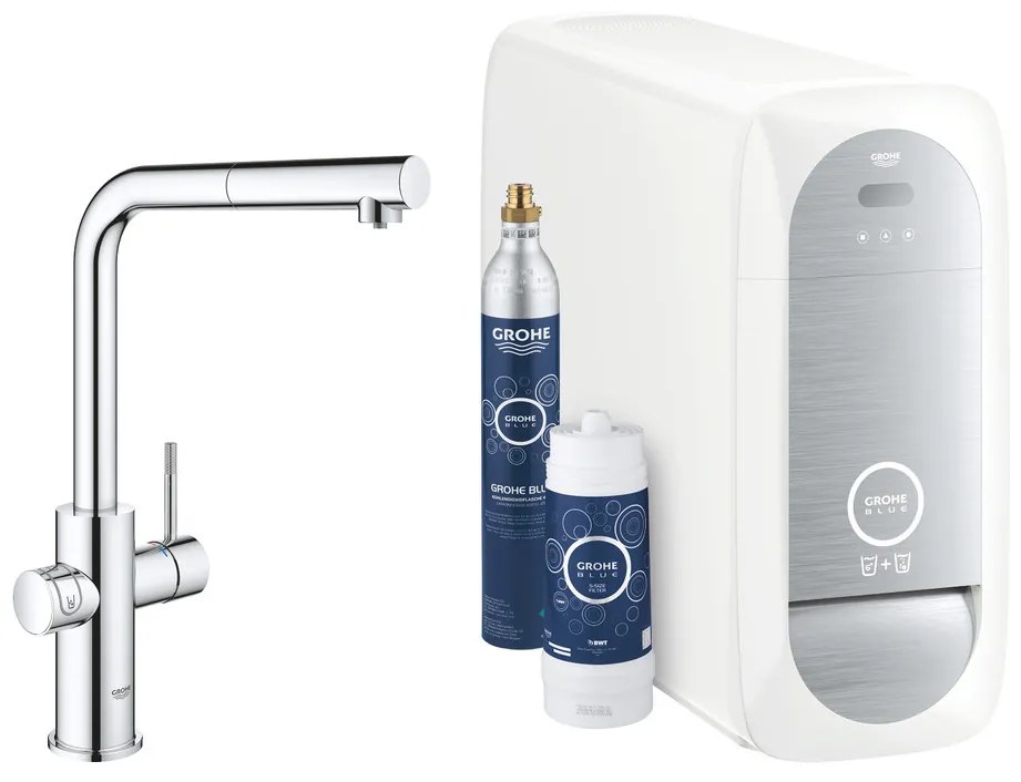 GROHE GROHE Blue Home - Štartovacia sada s výpusťou v tvare L, chróm 31539000