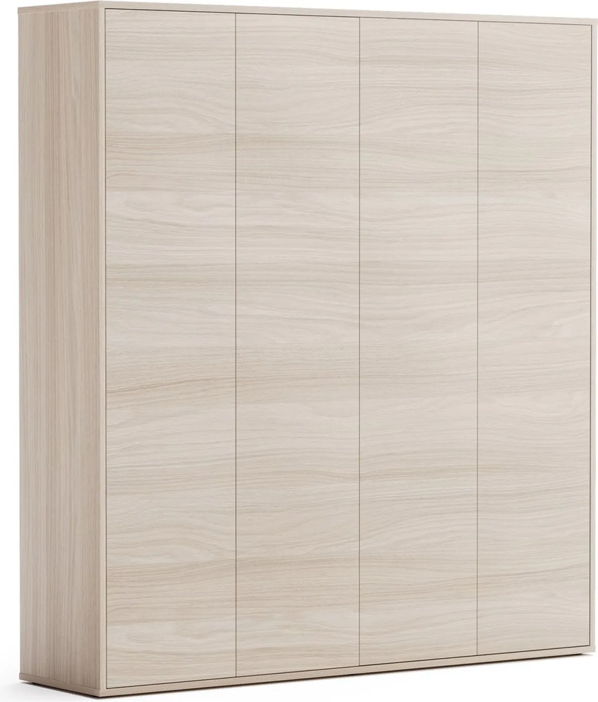 Kancelárska spisová skriňa BLOCK, 4× dvere, 800 × 400 × 1748 mm, dub prírodný