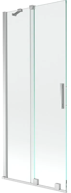 Mexen Velar vaňová zástena dvojkrídlová Posuvný 80 x 150 cm, Priehľadné, Chrómová - 896-080-000-01-01