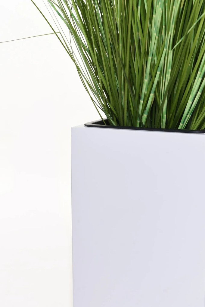 Kvetináč BLOCK pozink, výška 65 cm, biely, vr. vložky