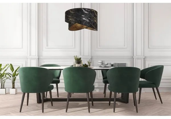 Luster na lanku 1xE27/60W/230V čierna/zlatá