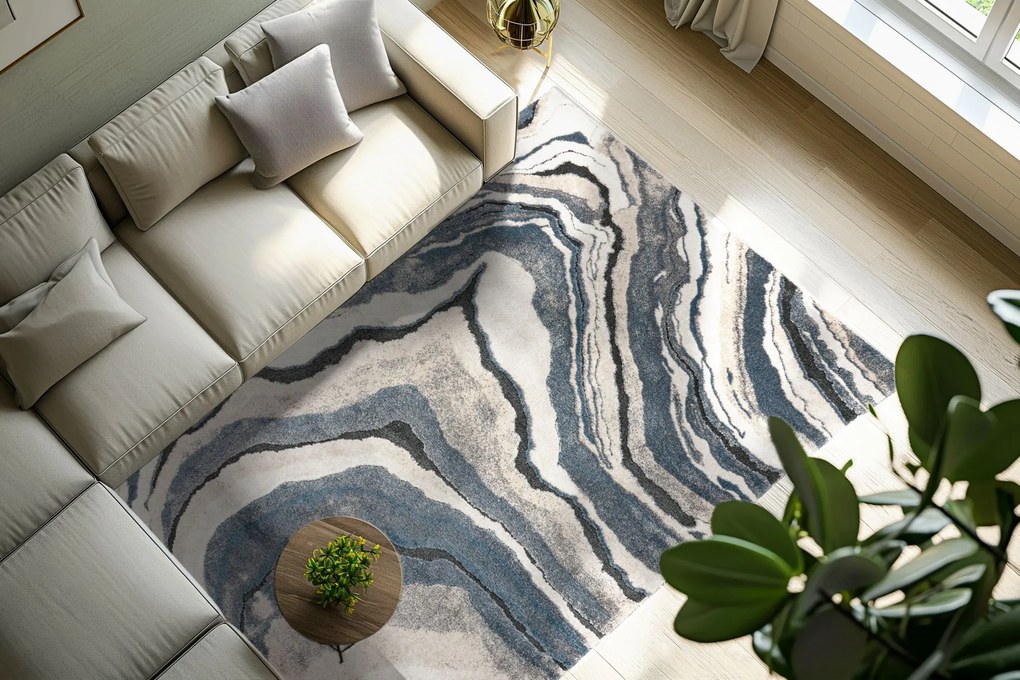 Obsession, Kusový koberec My Bologna 461 Blue, 80x150, modrá, chodba / predsieň