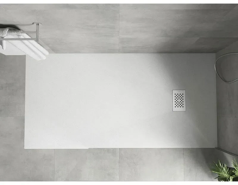 Mexen Hugo, obdĺžniková sprchová vanička SMC 170 x 90 cm, biela, biela krytka, 42109017-W