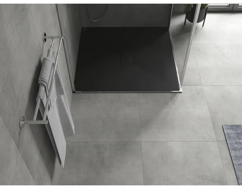 Mexen Hugo, SMC štvorcová sprchová vanička 100 x 100 cm, čierna matná, 42701010