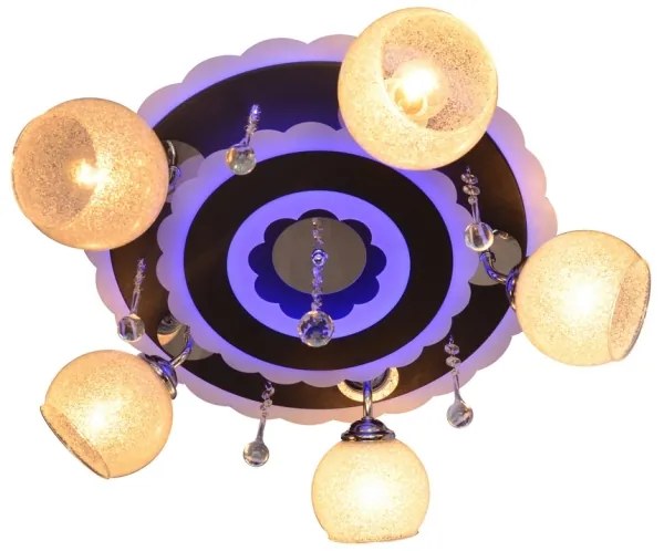 Bodové svietidlo ARONA 5xE27/15W/230V+LED čierna