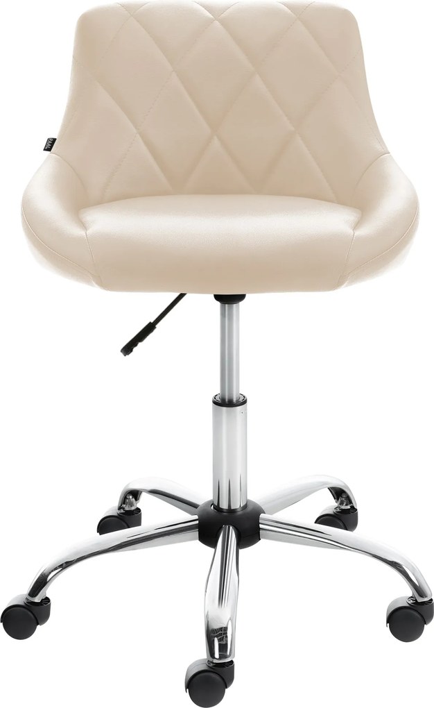 Pracovná stolička Lazio koženka - krémová