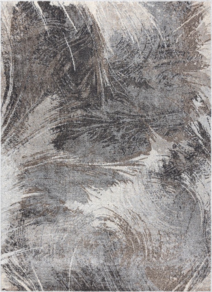 Dywany Łuszczów, Kusový koberec Fusion 9617 dark grey/brown, 80x150, šedá, kancelária