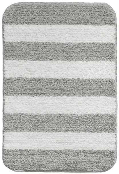 Kúpeľňový koberček pruhovaný, svetlosivý