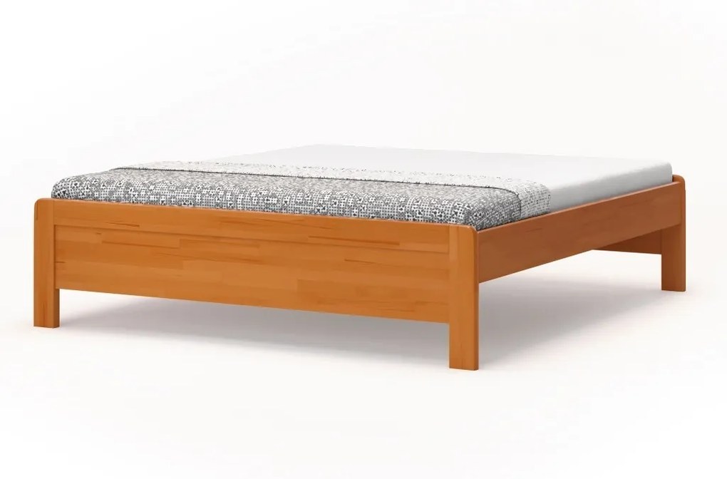 BMB KARLO s nízkymi čelami - masívna buková posteľ 180 x 210 cm, buk masív