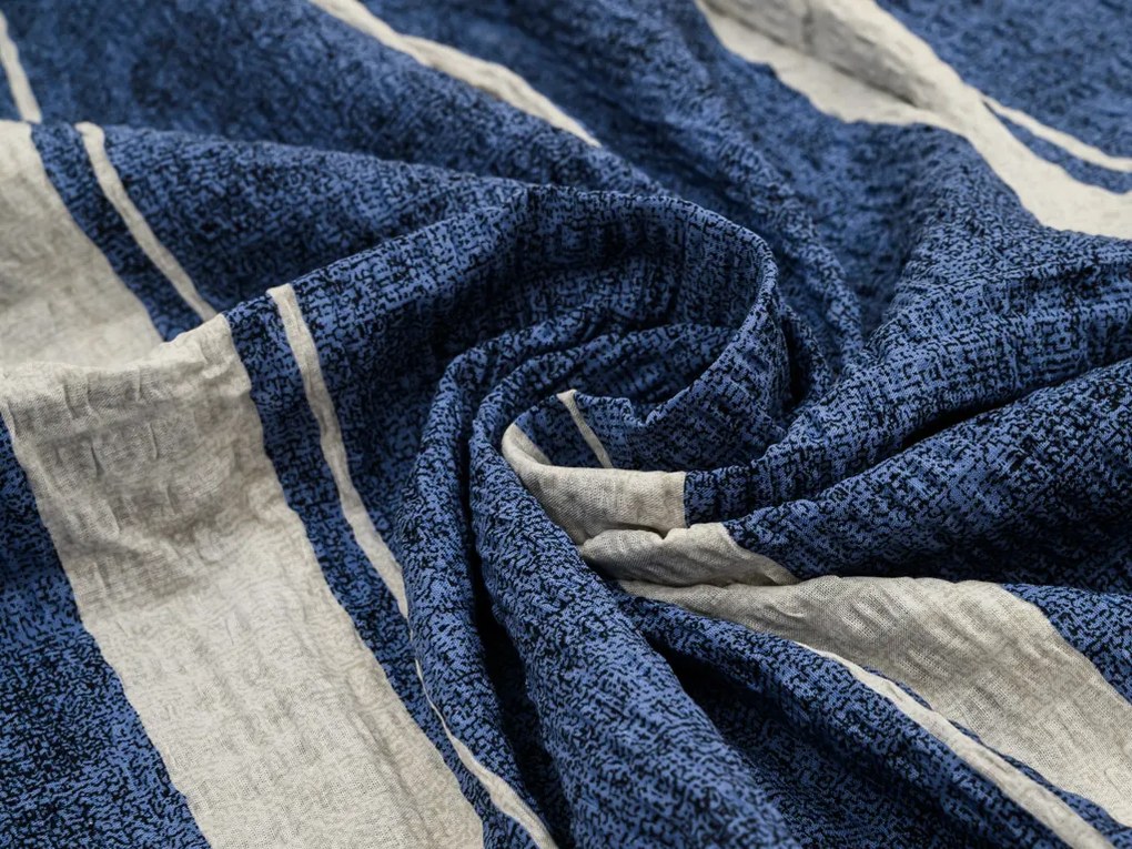 Krepové obliečky z Renforcé bavlny BLUE LINE modré Rozmer obliečky: 70 x 90 cm | 140 x 200 cm