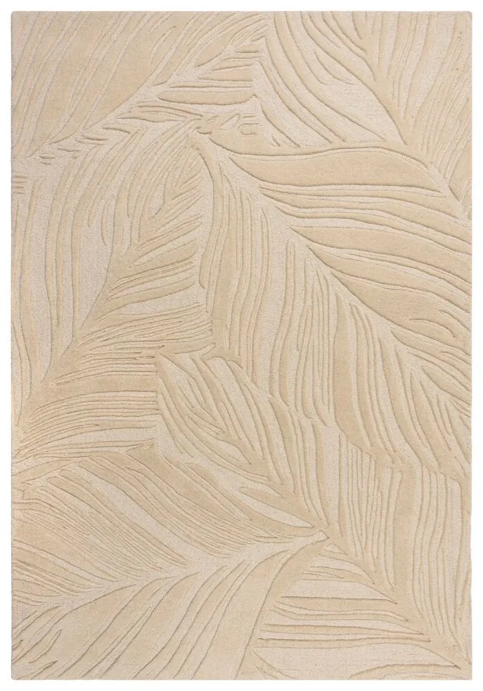 Kusový koberec Solace Lino Leaf Natural, 200x290, béžová, obývacia izba, Flair Rugs