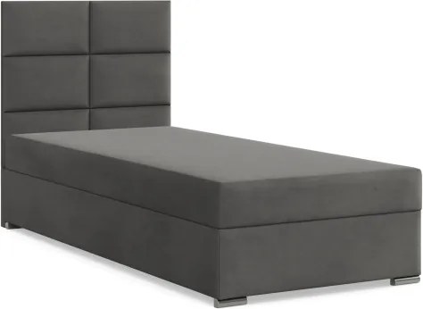 Čalúnená posteľ CALVI Velvet 90×200 cm sivá