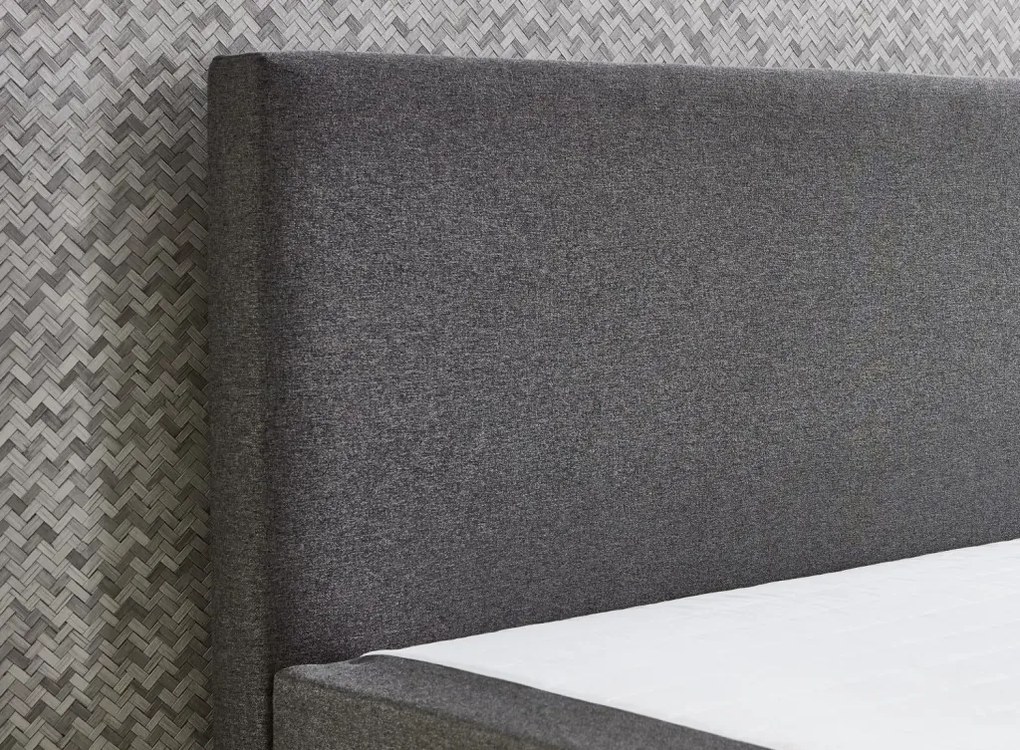 Posteľ boxspring Aston 180x200 cm, stredne šedá látka