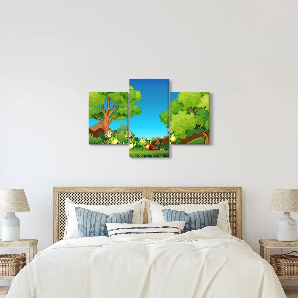 Obraz - Veselí žabiaci (90x60 cm)