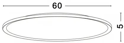 LED stmievateľné biele moderné stropné svietidlo Aoton 60