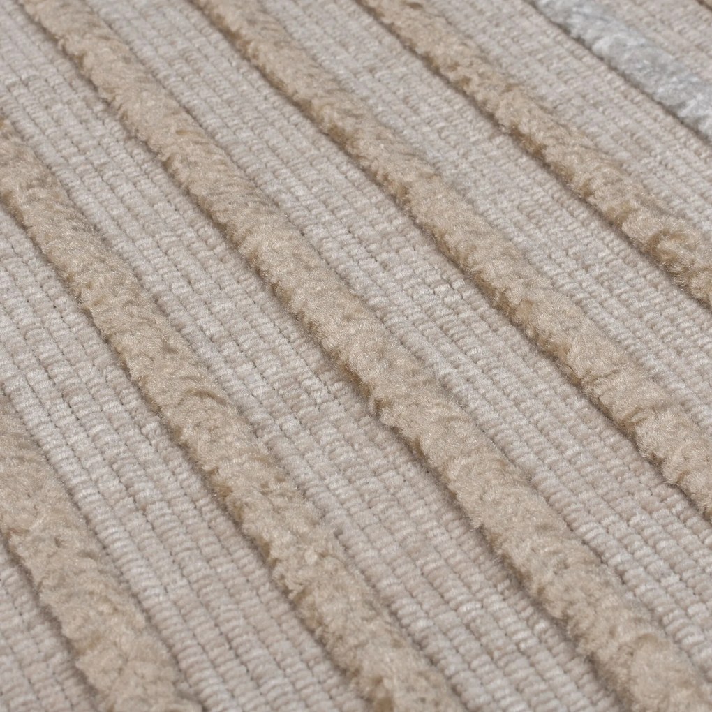 Flair Rugs koberce Kusový koberec Verve Elton Stripe Beige - 120x160 cm