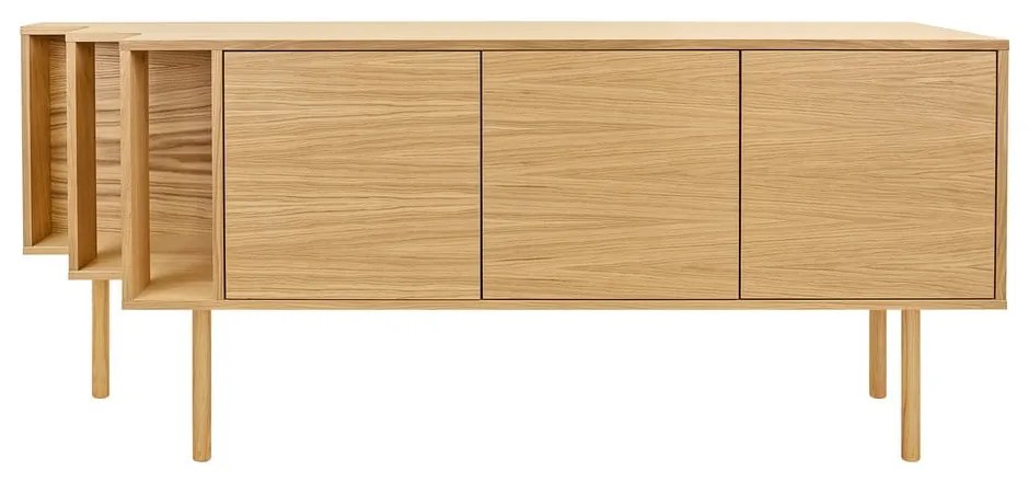 Komoda v dekore duba v prírodnej farbe 189x65x44 cm Shift – Woodman