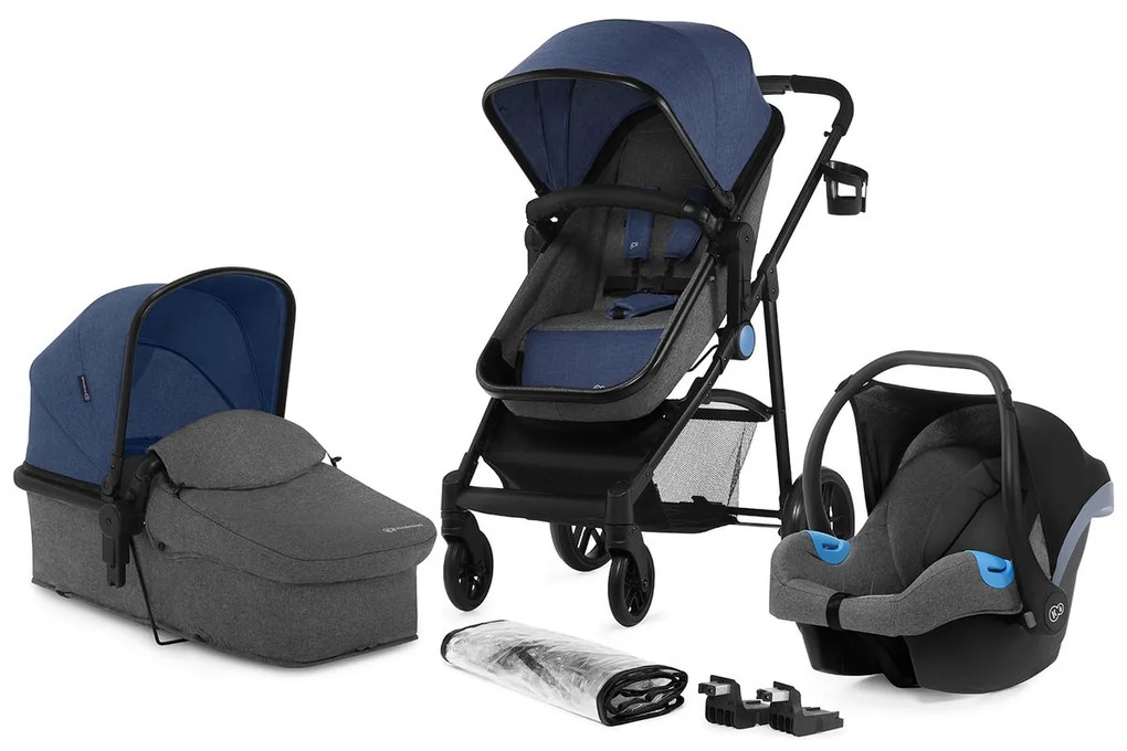 Kombinovaný kočík Kinderkraft Juli 3v1 - Denim