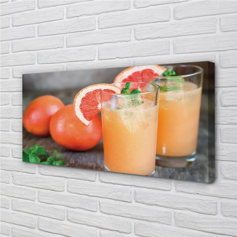 Obraz canvas grapefruit koktail 125x50 cm