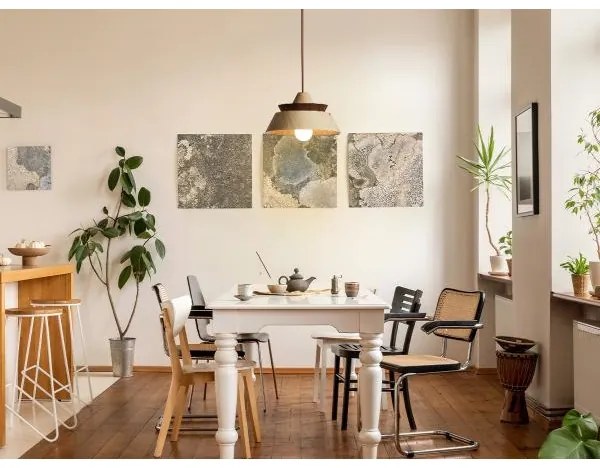 Drevený luster na lanku 1xE27/60W/230V pr. 33 cm masív/dub/orech/kaučukovník