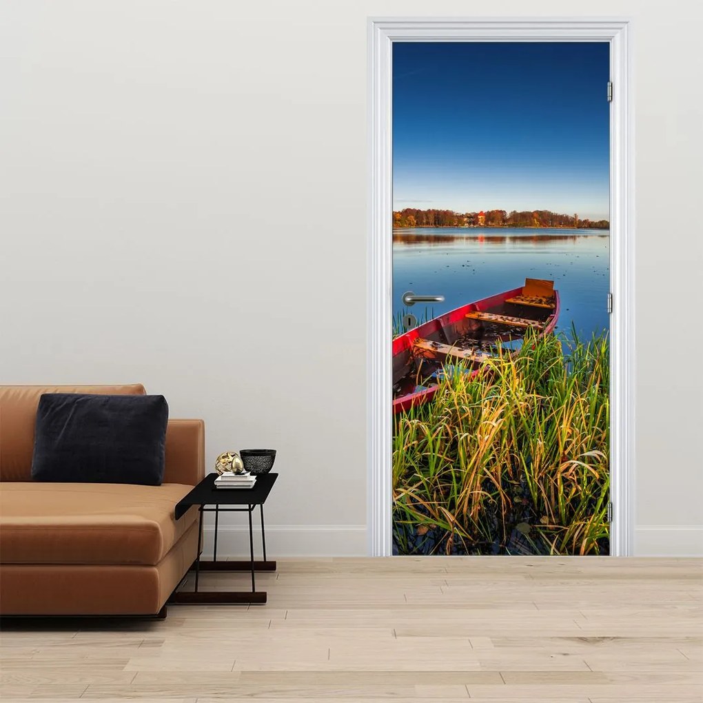 Fototapeta na dvere - Červená pramica (95x205cm)