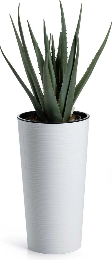 Kvetináč URBANIKA Riflo 19,6x36,4 cm biely