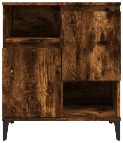 vidaXL Komody 2 ks dymový dub 60x35x70 cm kompozitné drevo-