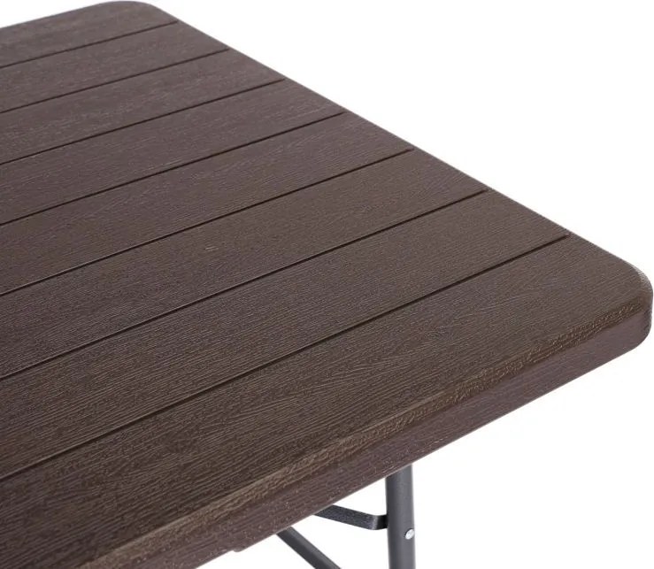 Cateringový, banketový stôl 180 cm skladací hnedý