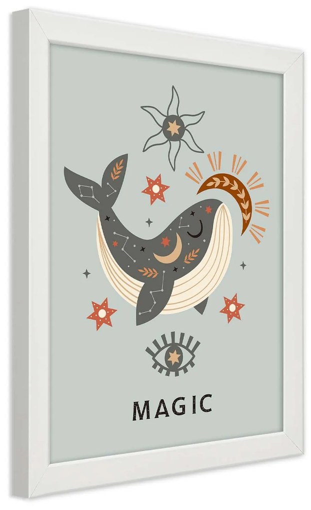 Gario Plagát Magická veľryba Farba rámu: Bez rámu, Rozmery: 60 x 90 cm