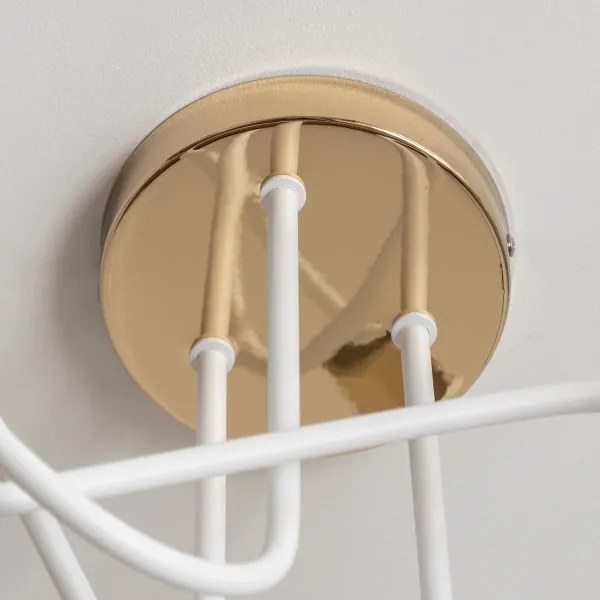 Prisadený luster OXFORD 3xE27/15W/230V zlatá/biela