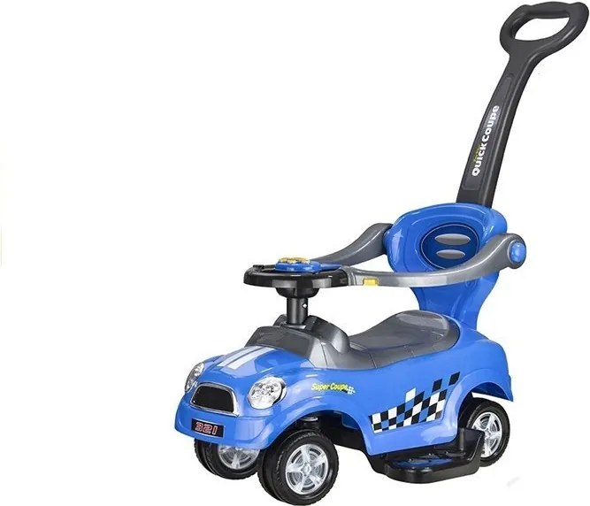 LEAN CARS Detský kočík so šmykľavkou Coupe Blue