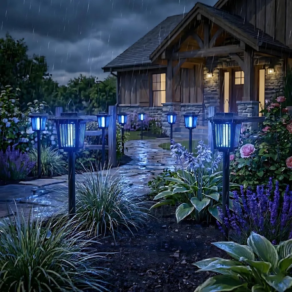Bluegarden Rea, LED solárna lampa J-22 Black, OGR-02107