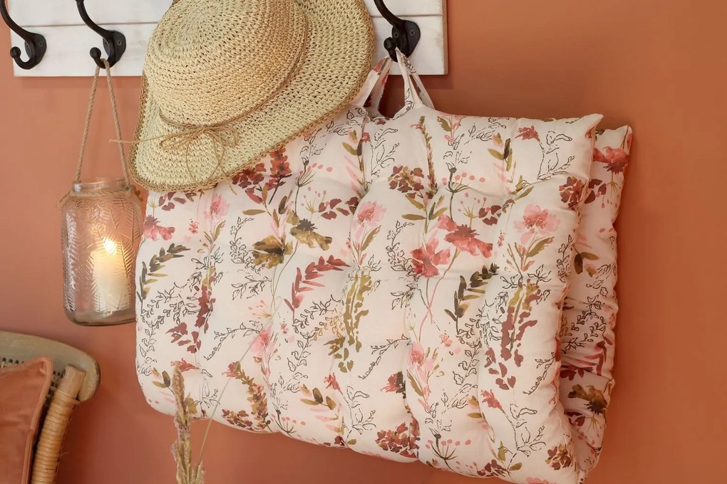 Krémový matrac s kvetmi Aix Quilt Wild Flowers - 60*100 cm