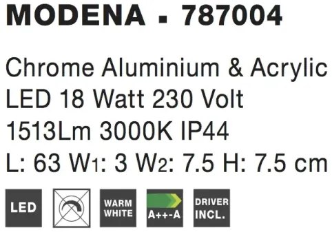 LED nástenné svietidlo Modena 63