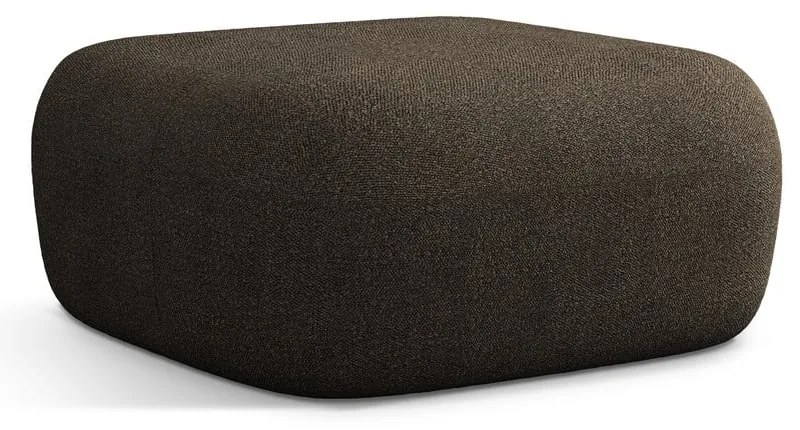 Hnedá podnožka z textílie bouclé Jenny – Micadoni Home