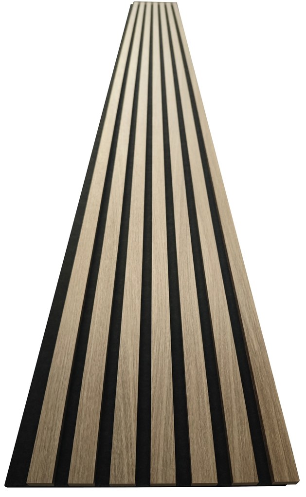 3D Drevené lamely na stenu 255x30 cm - SANTALOVÉ DREVO