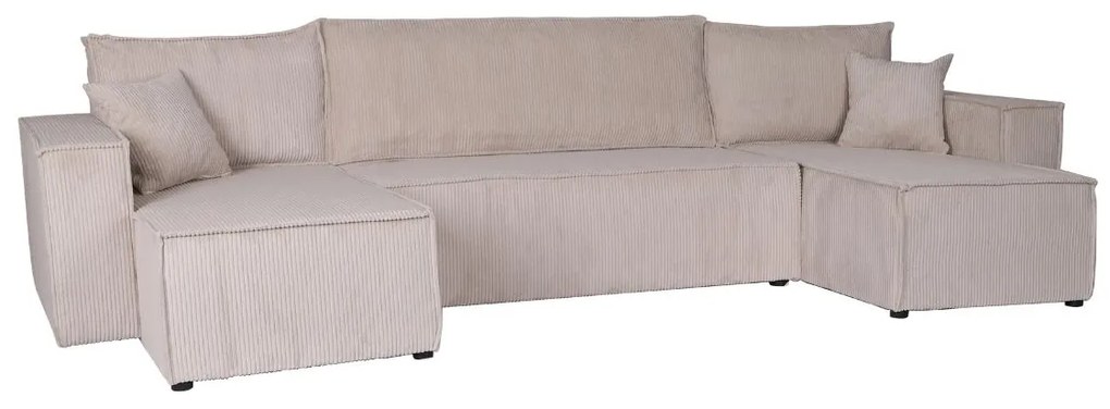 Rohová rozkladacia pohovka Luna U, menčestrová