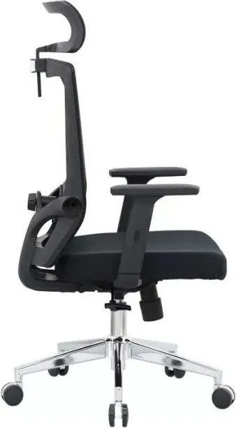 Kancelárska ergonomická stolička Neoseat GRANDINI — sieť / látka, čierna, nosnosť 150 kg