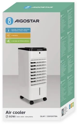 Aigostar ochladzovač vzduchu 60W/230V biely/čierny + DO