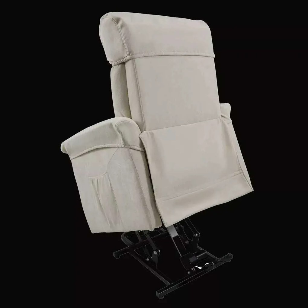 LuxuryForm DESIGN TV kreslo PEGAS s elektrickým polohovaním, masážou a výklopom - béžové