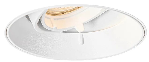 Moderné zapustené bodové svetlo biele GU10 okrúhle bez rámu - Oneon