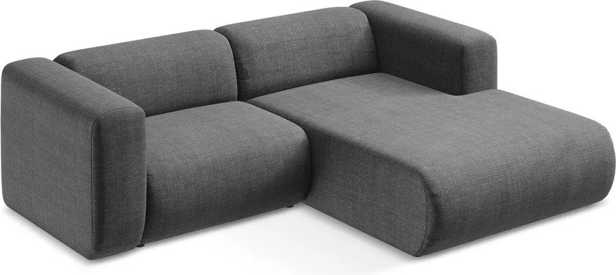 Sivá rohová pohovka (pravý roh/s leňoškou) Ekahi – Makamii