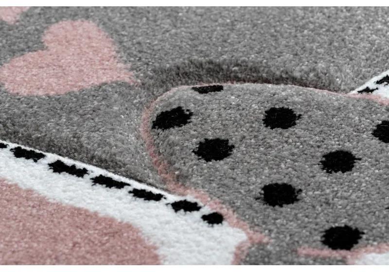 Dywany Łuszczów Detský kusový koberec Petit Kitty cat grey kruh - 140x140 (priemer) kruh cm
